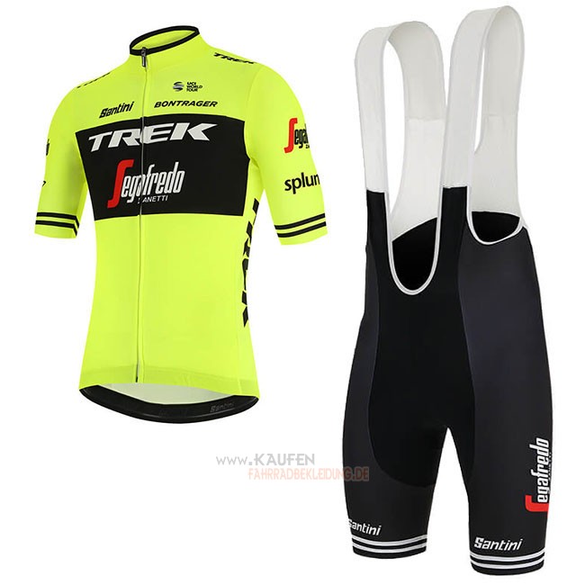 Trek Segafredo Kurzarmtrikot 2019 und Kurze Tragerhose Grun Shwarz